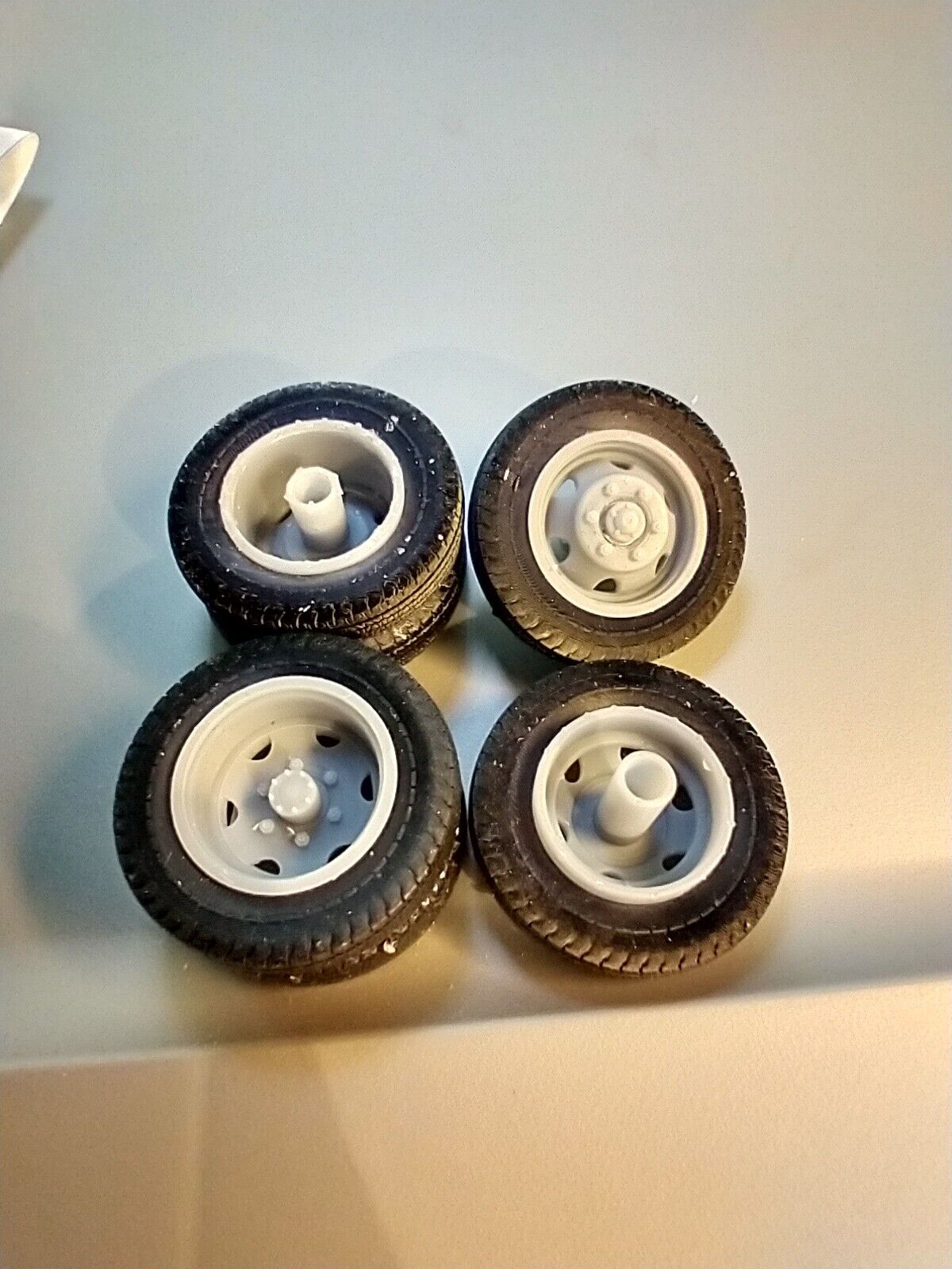 1/25 BIG 50s STYLE DUALLY WHEELS, TIRES - 3D PRINTED! Wrecker, Tow Truck