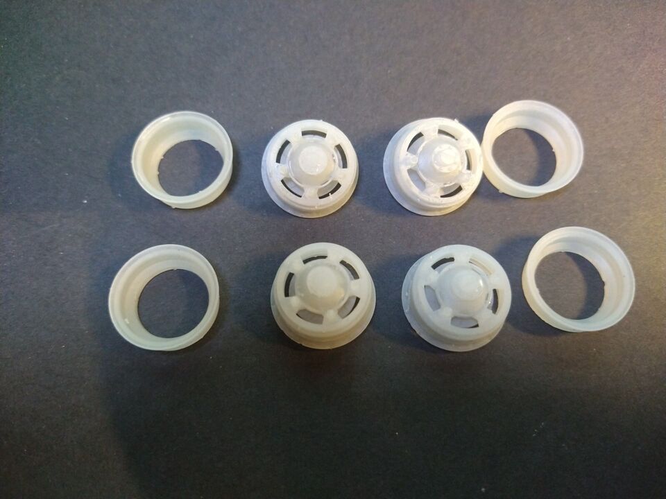 1/25 'Wide 5' LATE MODEL WHEELS/ WILWOOD HUBS - 3D PRINTED! FRONT & REARS