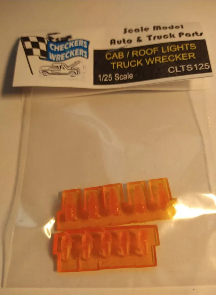 2-pack! 5 Piece Truck Cab Roof Amber Clearance Lights - 2 sizes 1/25 scale