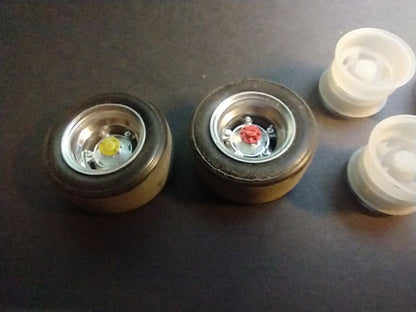 1/25 'Wide 5' LATE MODEL WHEELS/ WILWOOD HUBS - 3D PRINTED! FRONT & REARS